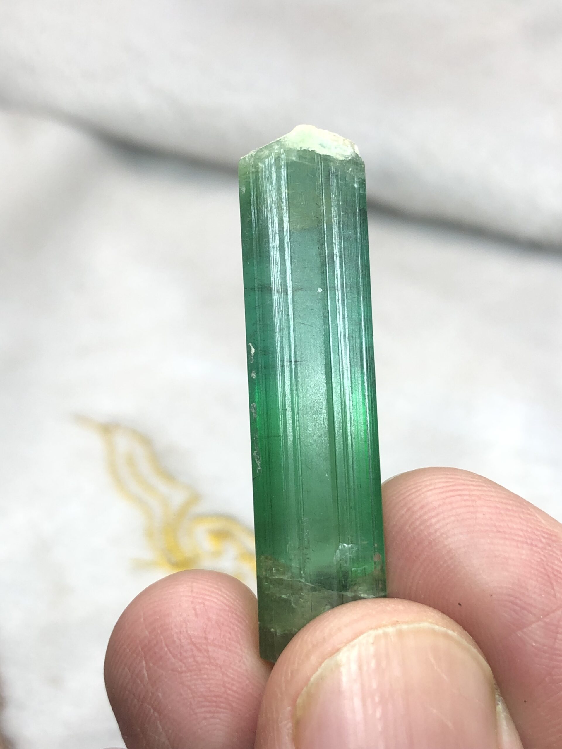 tourmaline terminated crystal