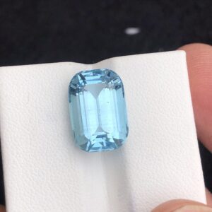 Natural Aquamarine Loose Gemstone SANTA MARIA COLOR NO HEAT 9.45 CTS  SIZE 14.96X1032X8.45MM