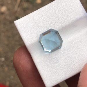 Natural Aquamarine Loose Gemstone SANTA MARIA COLOR NO HEAT 4.35 CTS  SIZE 10X10X6.75MM