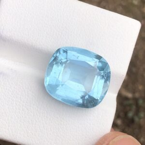 Natural Aquamarine Loose Gemstone SANTA MARIA COLOR NO HEAT 9.35 CTS size 14.55X13.1X8.15MM