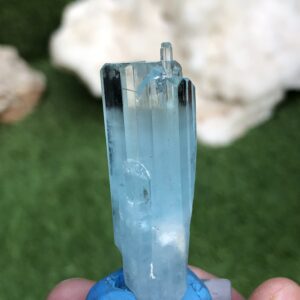 AQUAMARINE CRYSTAL GEM BICOLOR BERYL – 20 GRAM , 48.6.*17.85*14.7 MM