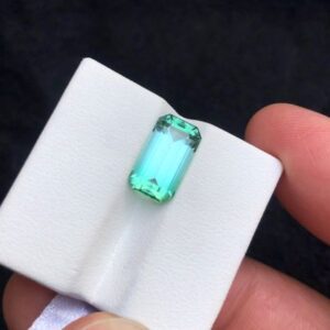 tourmaline gemstone loose ice blue color WEIGHT 5.15 carats size 13.1×7.4×6.12mm