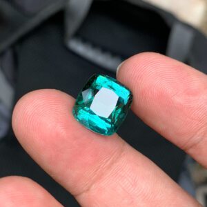 tourmaline gemstone loose lagoon blue color WEIGHT 10.7 CT SIZE 13.55×12.2×8.65mm